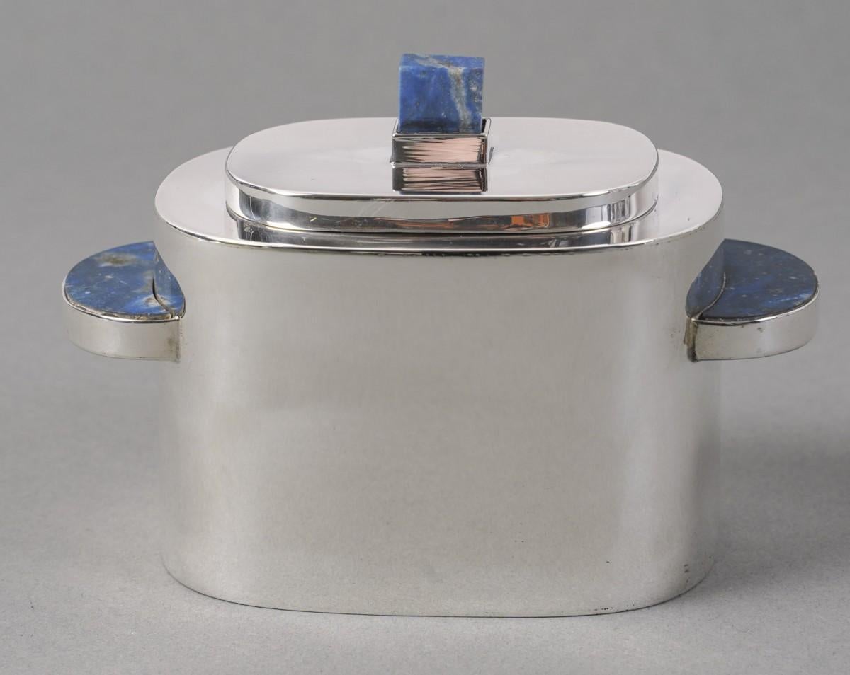 Argento 925 Christian Dior 20° secolo - servizio da tè su vassoio in argento e lapis in vendita