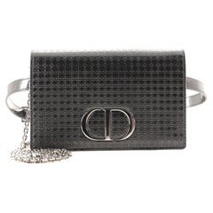 Christian Dior 30 Montaigne 2-in-1 Beutel aus Metallic- Kalbsleder