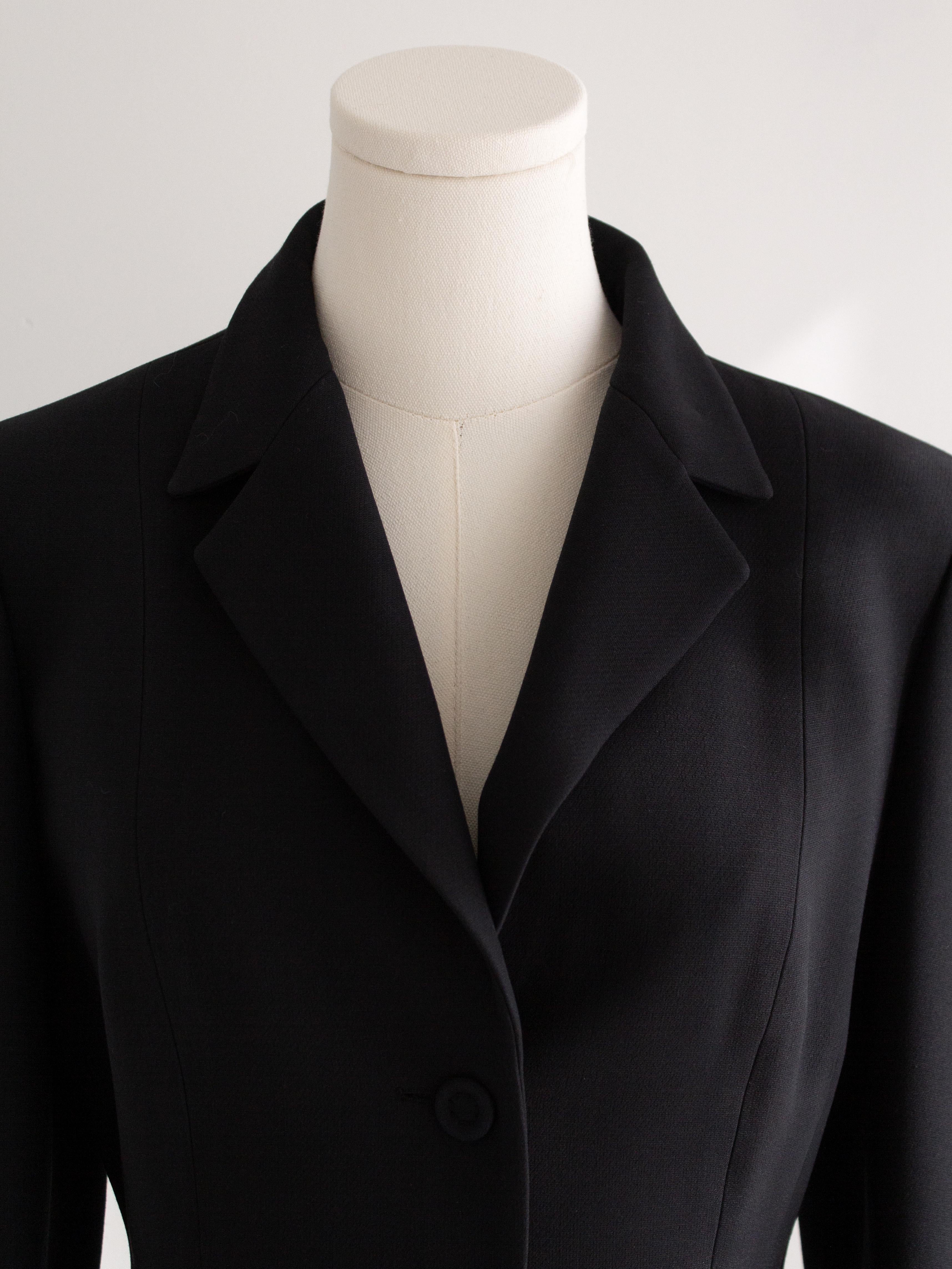 Christian Dior 30 Montaigne Black Wool Silk Single Breasted Christian Dior 30 Montaigne Black Wool Silk Single Breasted