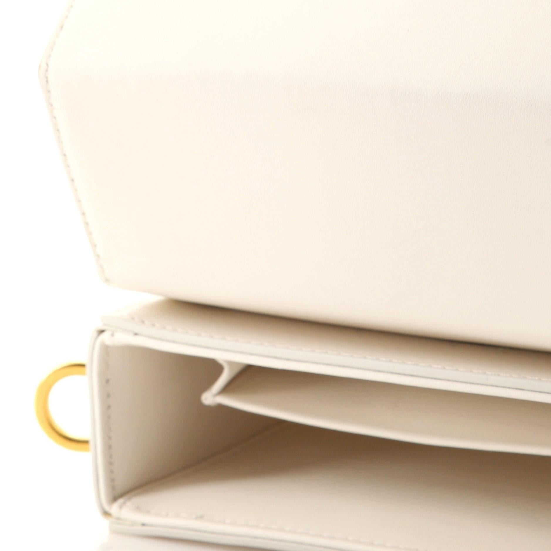 Beige Christian Dior 30 Montaigne Box Bag Leather