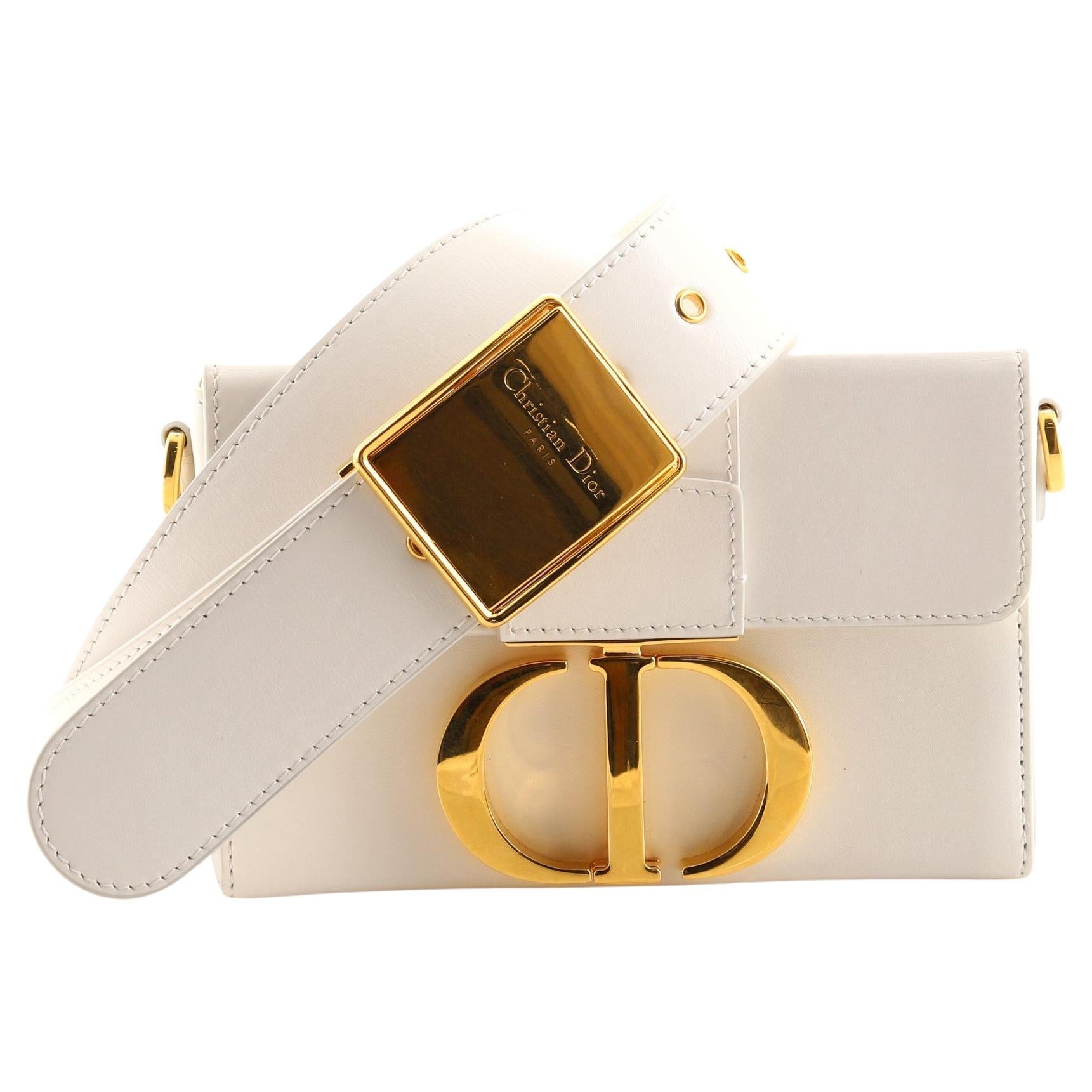 Dior 30 Montaigne Mini Box Bag Smooth Leather In Cream - Praise To