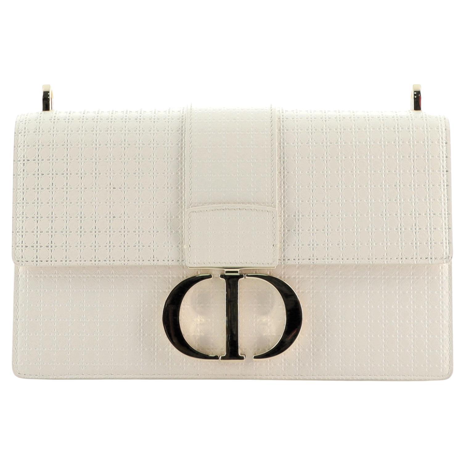 Christian Dior 30 Montaigne Chain Bag Metallic Micro Cannage Calfskin