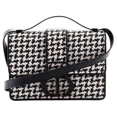 Christian Dior 30 Montaigne Flap Bag Houndstooth Braided Leather