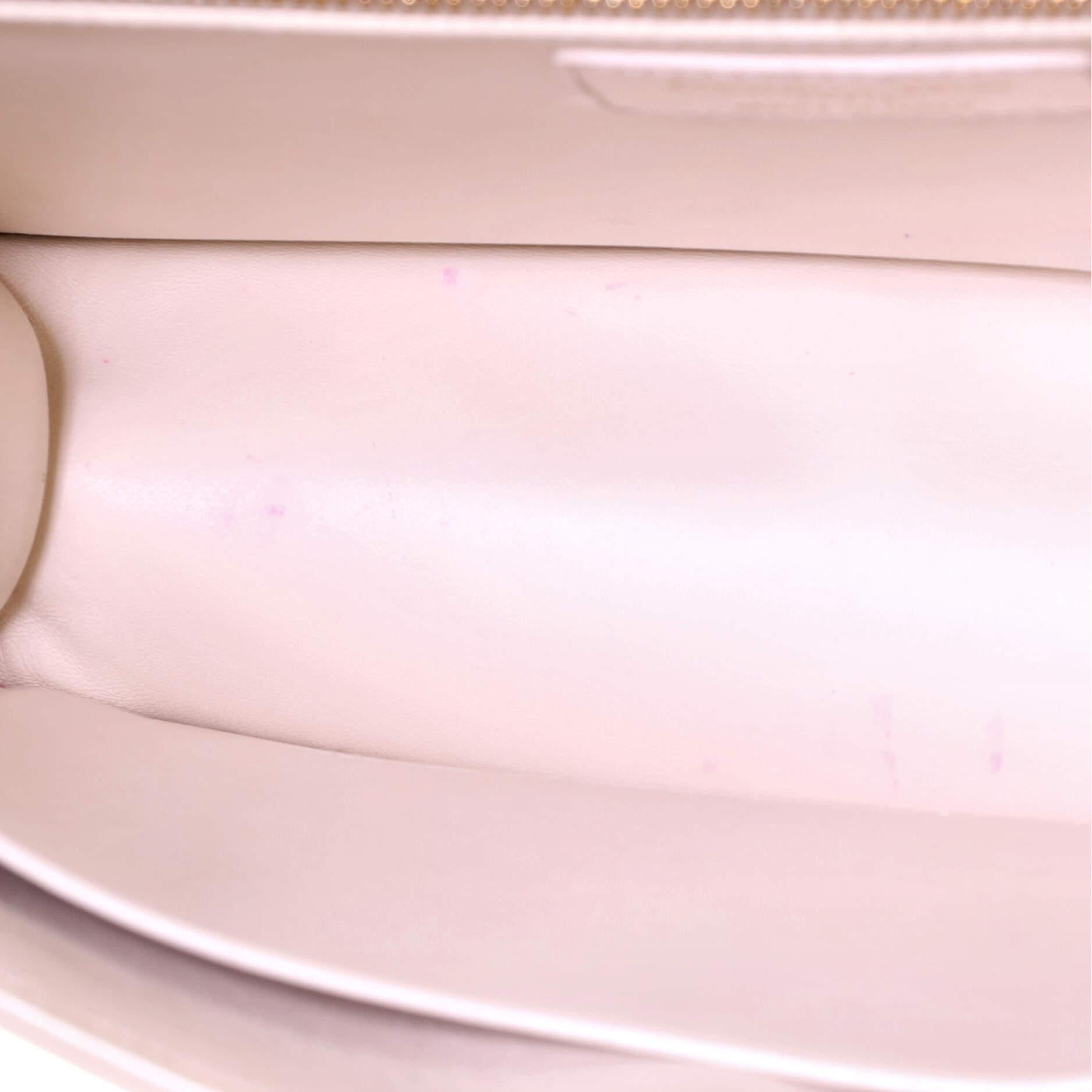 White Christian Dior 30 Montaigne Flap Bag Leather