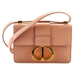 Dior - Authenticated 30 Montaigne Handbag - Cotton Navy Plain for Women, Very Good Condition