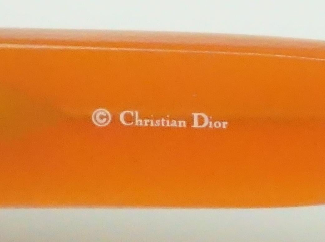 Women's Christian Dior 60's Orange Square Sunglasses