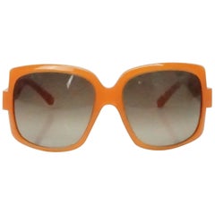 Christian Dior 60's Orange Square Sunglasses