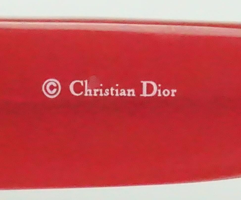 Christian Dior 60's Red Square Sunglasses In Excellent Condition In West Palm Beach, FL