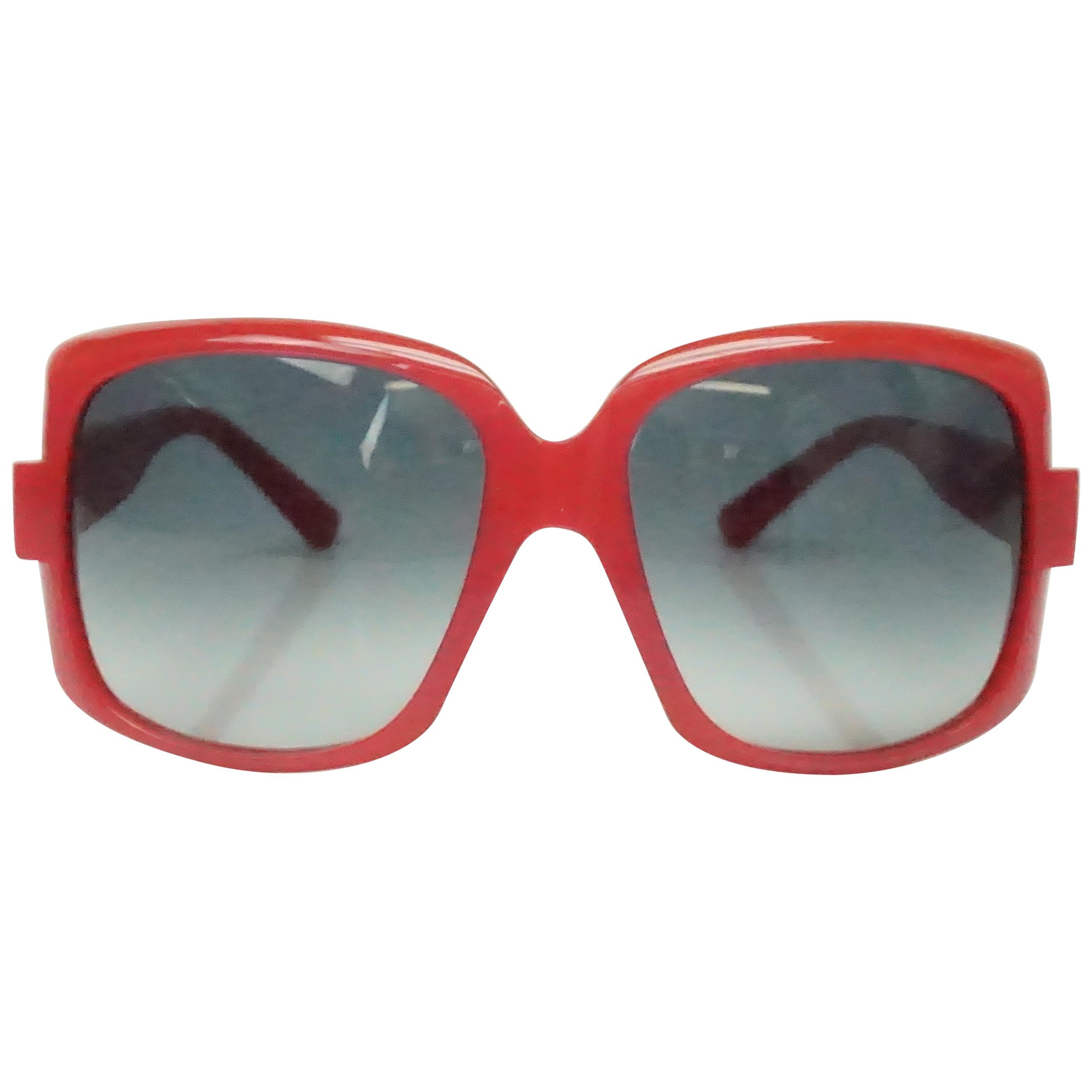 christian dior red sunglasses