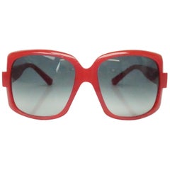 Christian Dior 60's Red Square Sunglasses