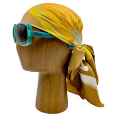 Christian Dior 60's turquoise square sunglasses