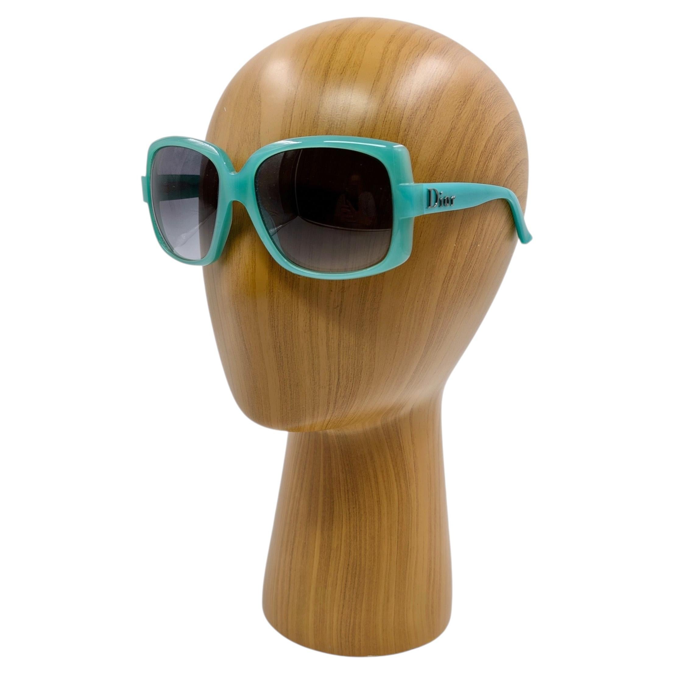 Christian Dior 60's turquoise square sunglasses