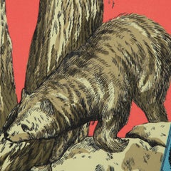 Christian Dior 90cm Around The World Blue Silk Scarf