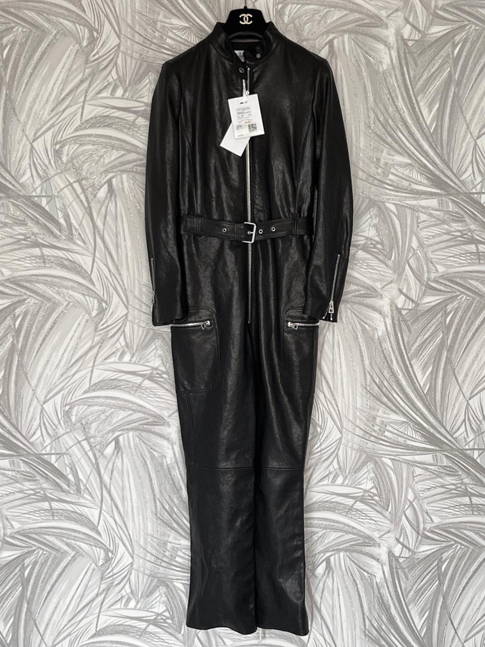Christian Dior 9K$ New Black Leather Jumpsuit 36 FR For Sale 5