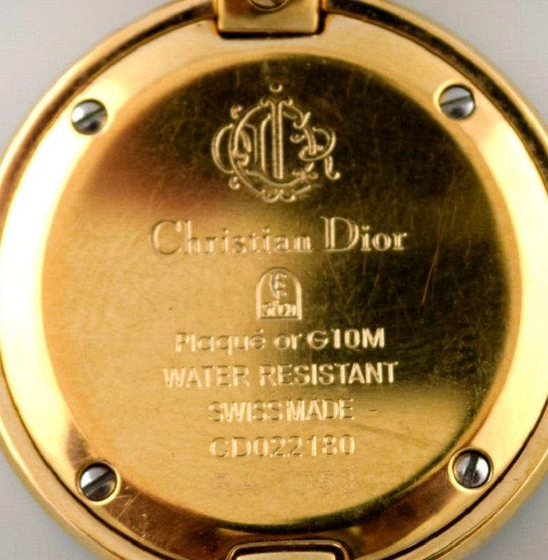 Christian Dior A Lady's Wristwatch of Gold-Plated Steel, Quartz In Good Condition In bronshoj, DK