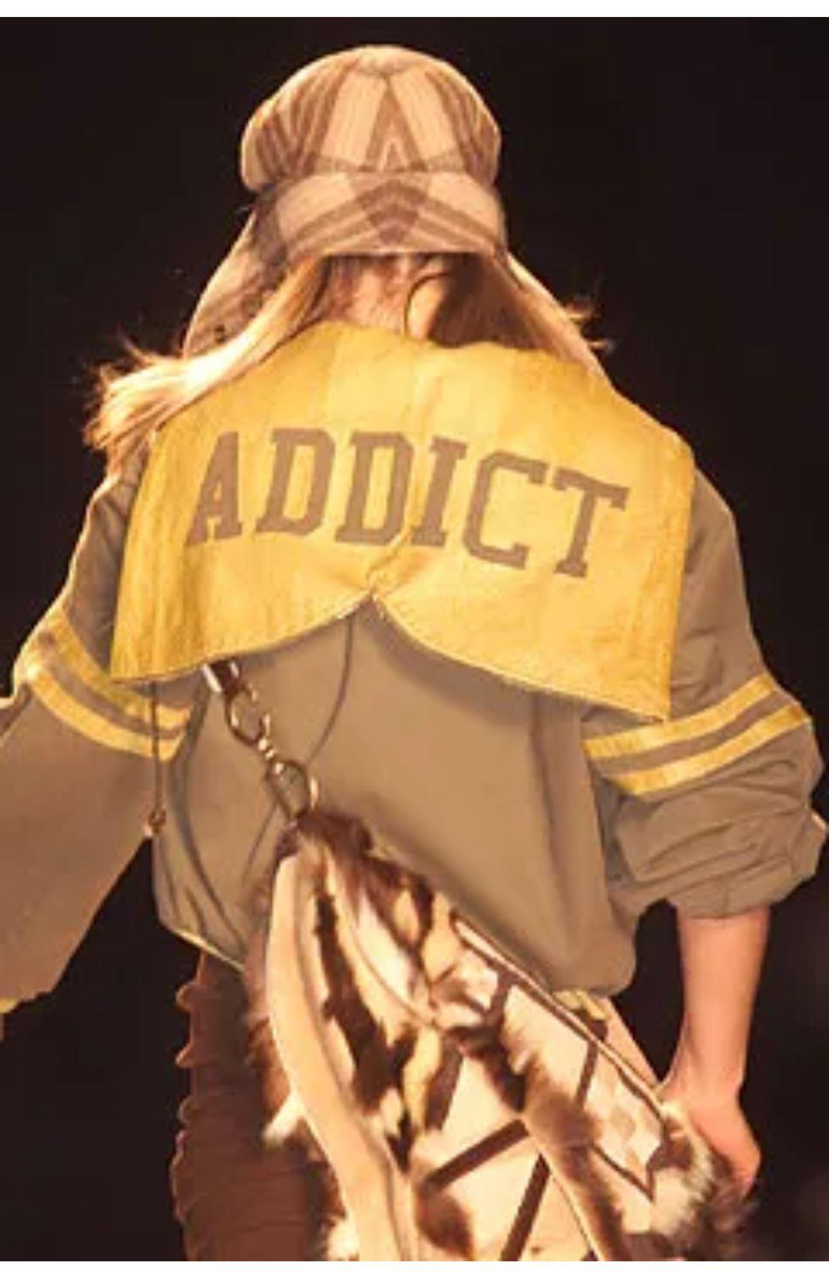 Christian Dior A/W 2002 John Galliano Black leather Varsity JADORE Bomber Jacket For Sale 16