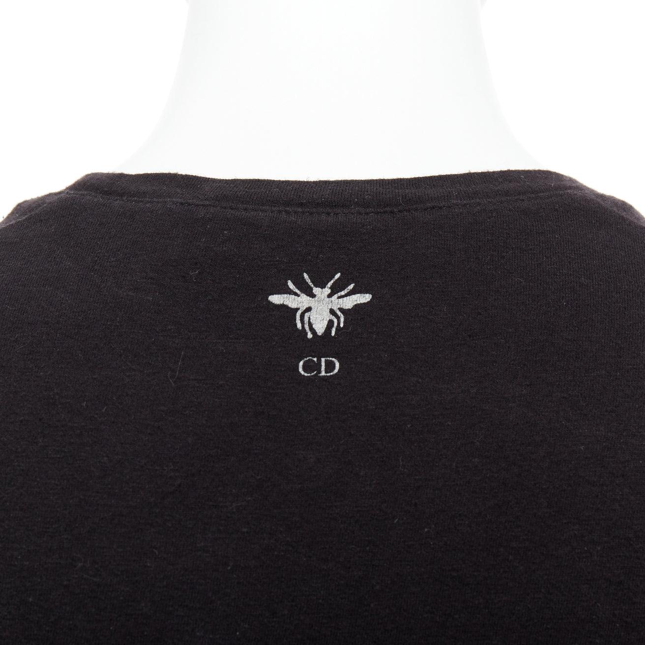CHRISTIAN DIOR Addict black cotton linen grey speckle logo print tshirt XS
Reference: YIKK/A00105
Brand: Dior
Model: Dior Addict
Material: Cotton, Linen
Color: Black, Grey
Pattern: Solid
Closure: Pullover
Extra Details: CD bee logo at back.
Made in: