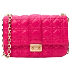 Christian Dior Addict Pink Leather Cannage Quilted Bag