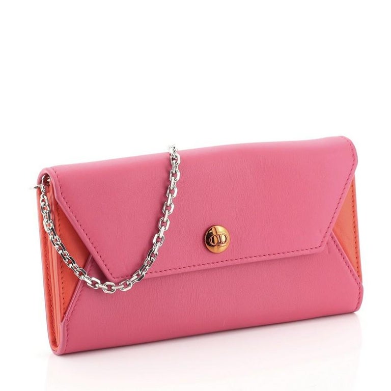 Christian Dior Addict Rendez Vous Wallet On Chain Leather At 1stdibs