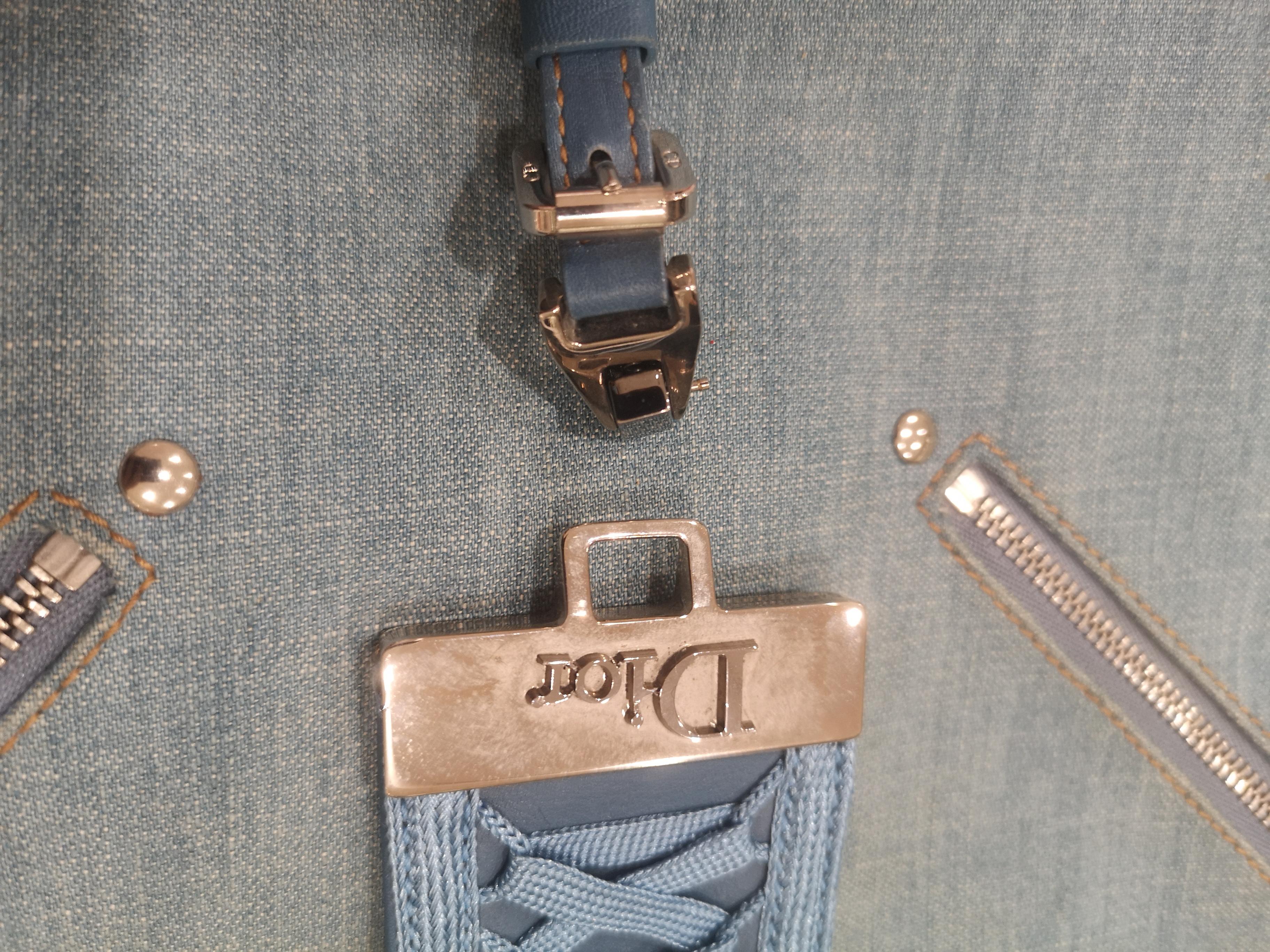 Christian Dior Admit it Umhängetasche aus Denim im Zustand „Gut“ in Capri, IT
