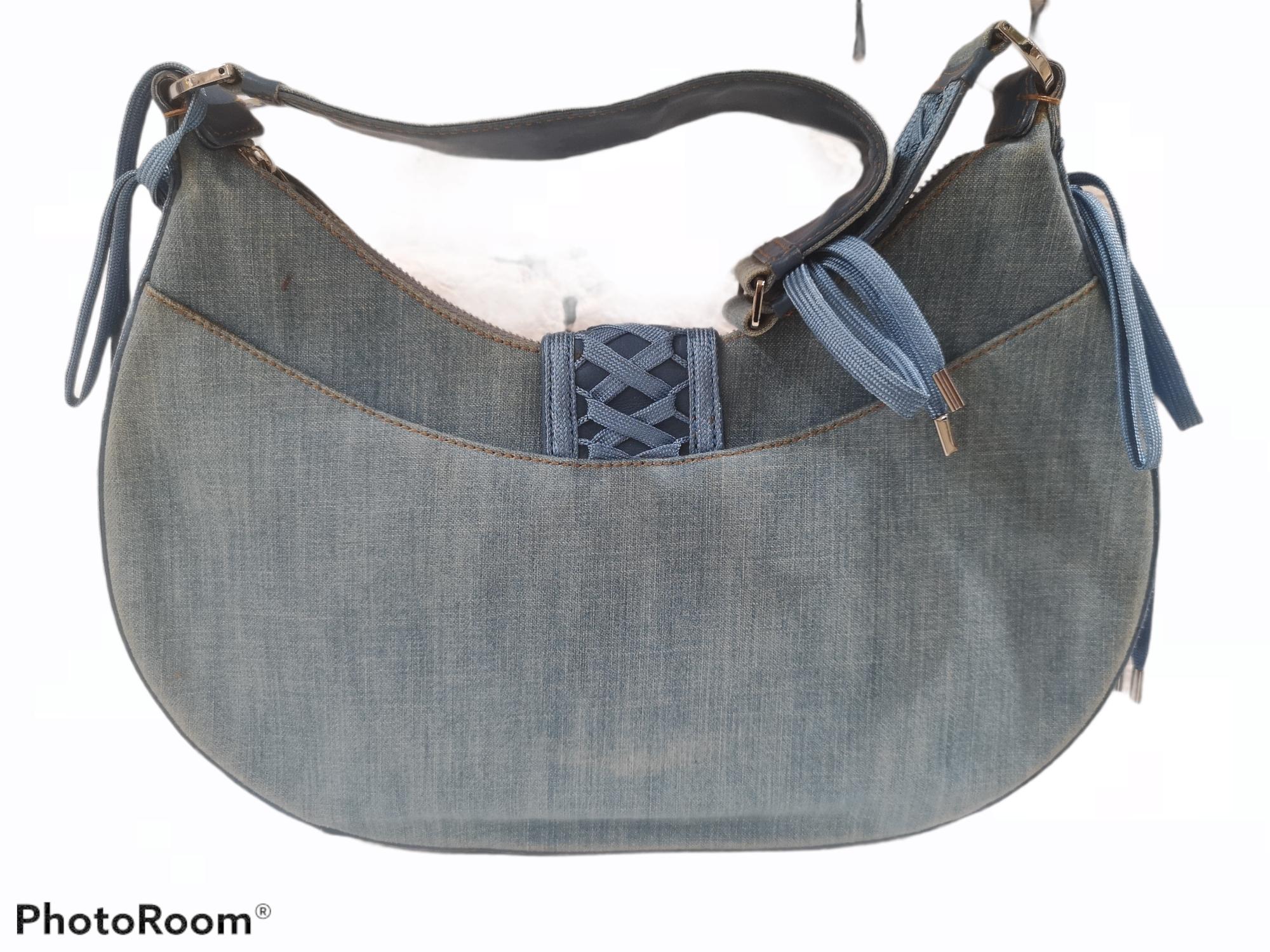 Gray Christian Dior Admit it denim shoulder bag
