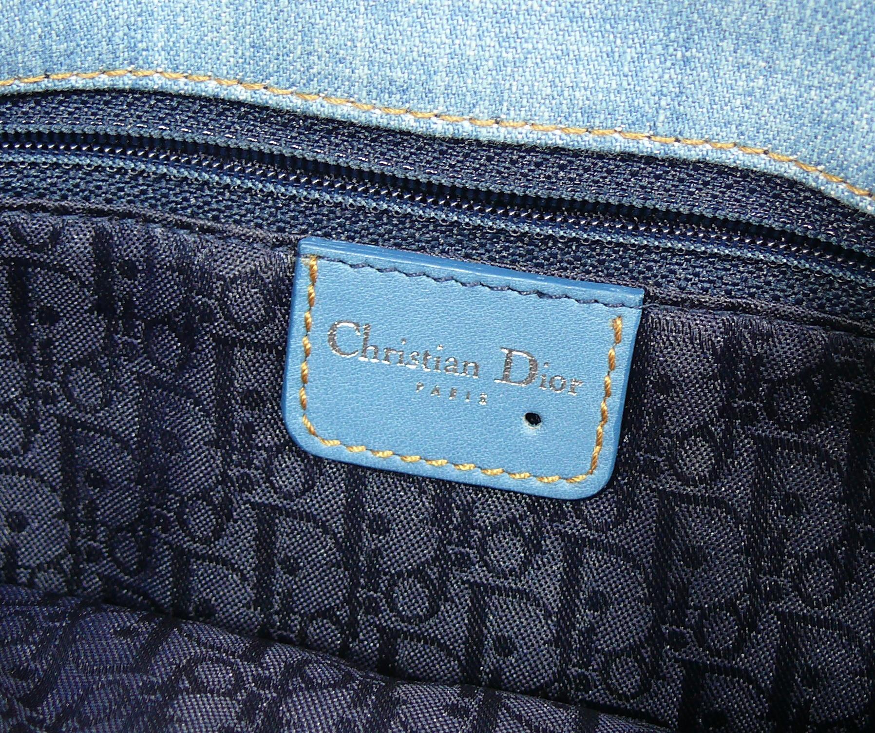 Christian Dior Admit It Light Denim Corset Saddle Shoulder Bag 4