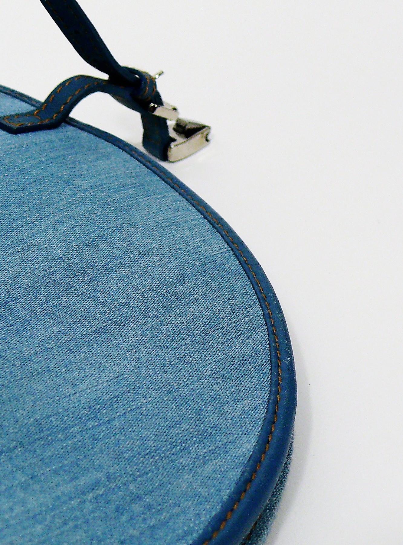 Christian Dior Admit It Light Denim Corset Saddle Shoulder Bag 11