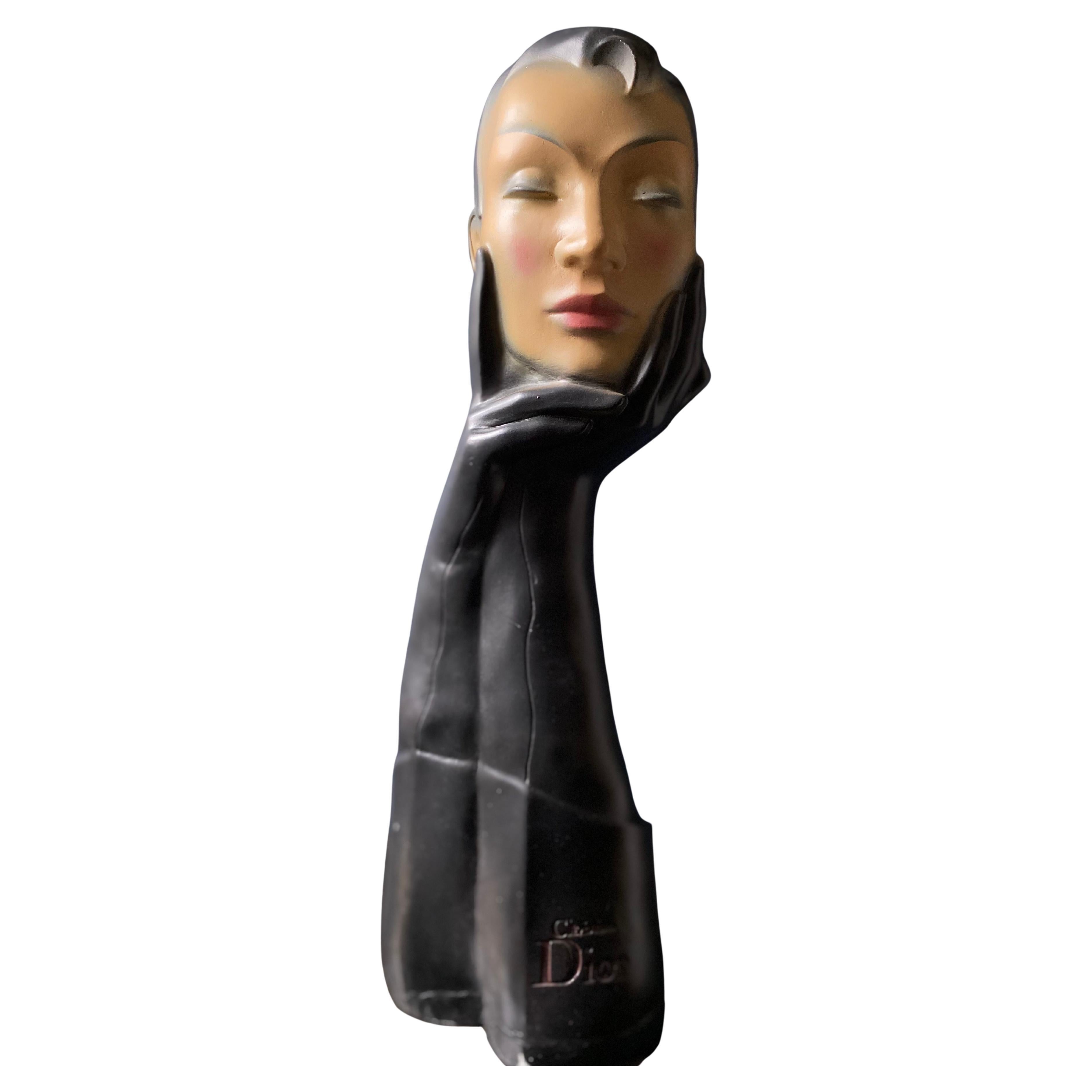 Christian Dior Advertising Sculpture "Gloved Lady" in Black, France, 1950's For Sale