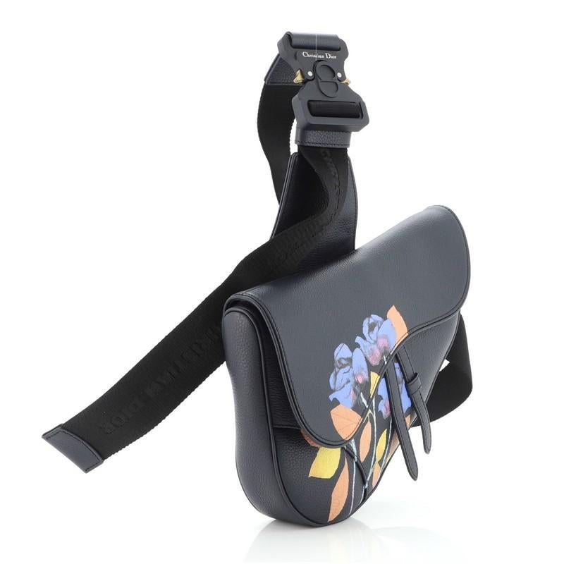 floral dior saddle bag