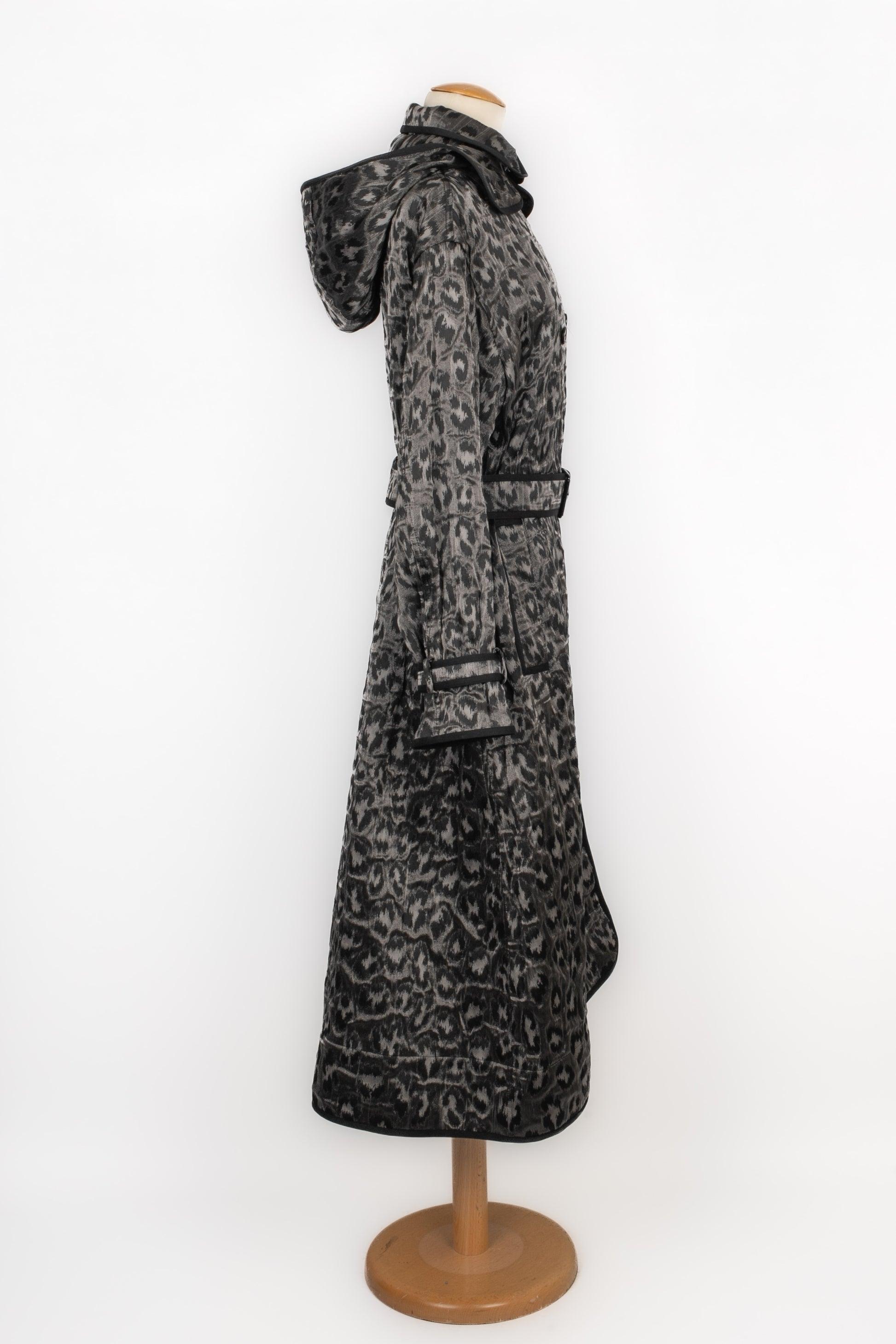 Christian Dior Animal-print Trenchcoat In Excellent Condition For Sale In SAINT-OUEN-SUR-SEINE, FR