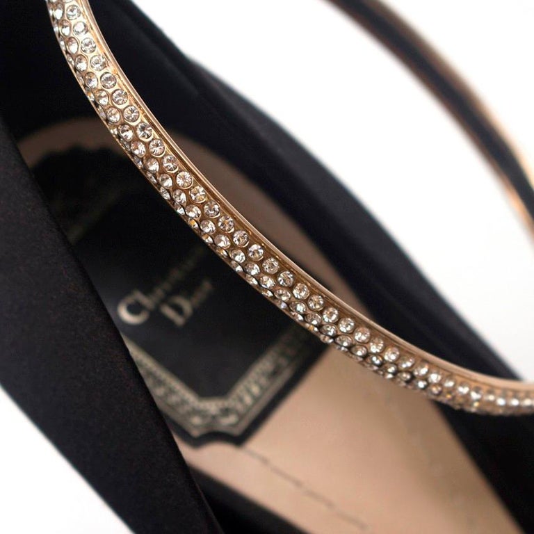 Christian Dior AnkleBracelet Satin Pumps US 6 at 1stdibs