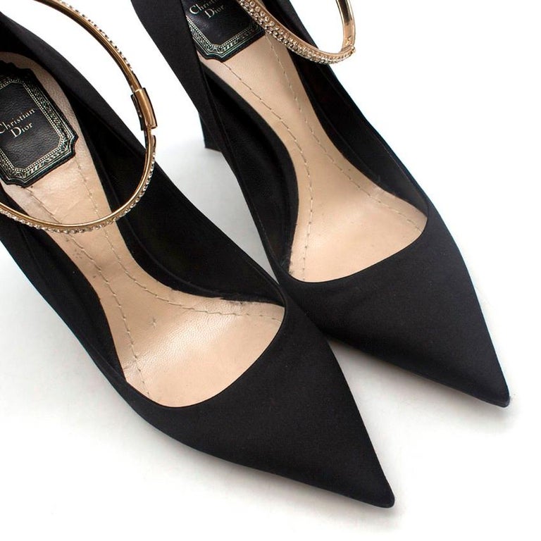 Christian Dior AnkleBracelet Satin Pumps US 6 at 1stdibs