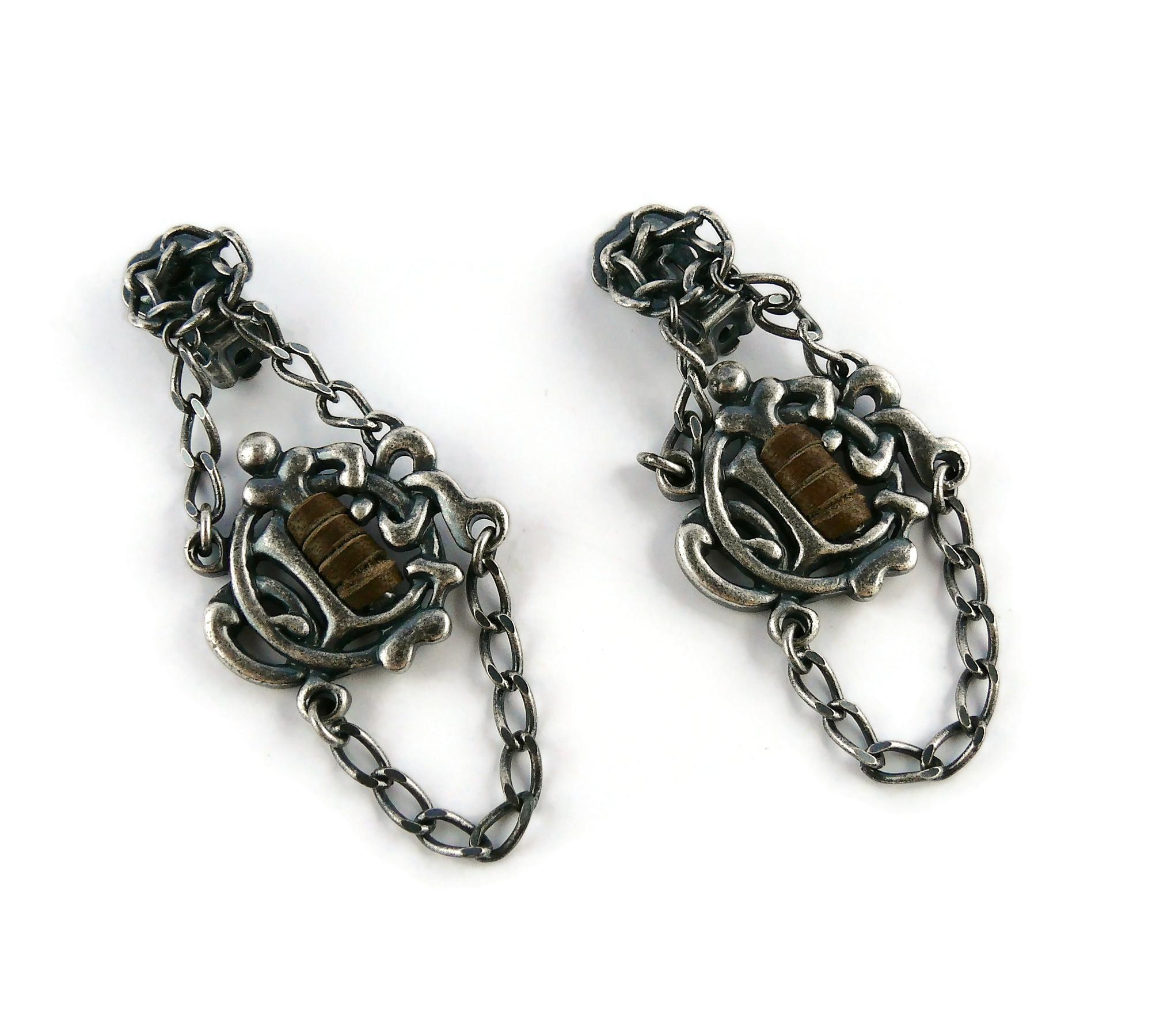 christian dior earrings silver