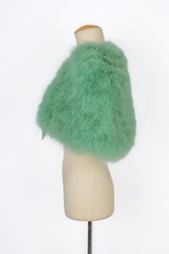 Christian Dior Aqua Green Feather Bolero, 2005
