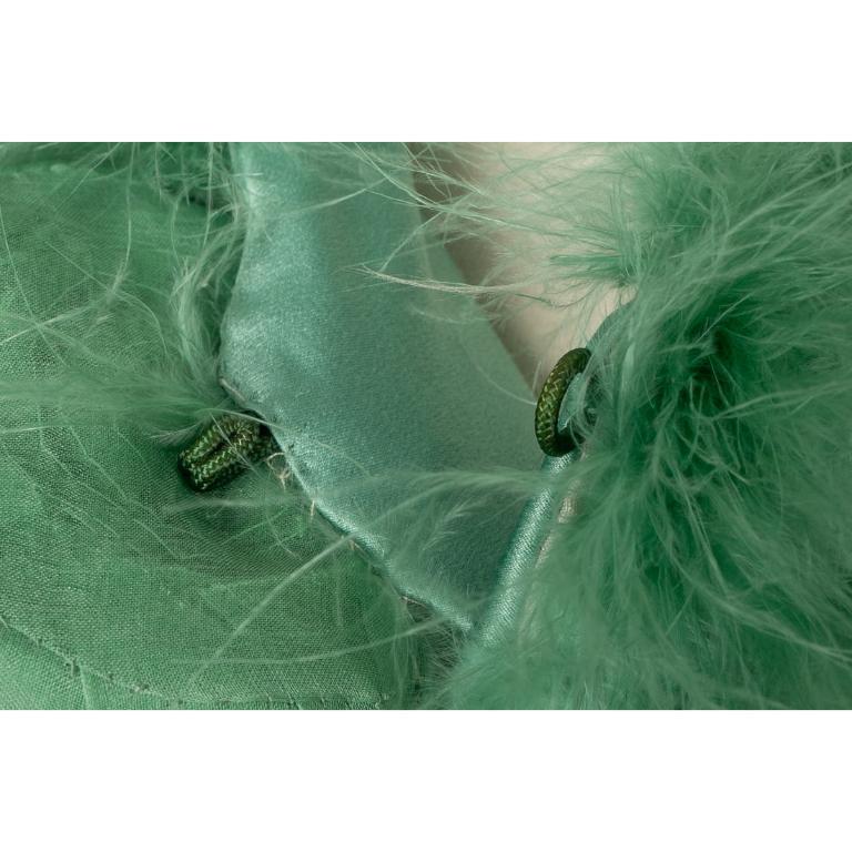 Christian Dior Aqua Green Feather Bolero, 2005 3