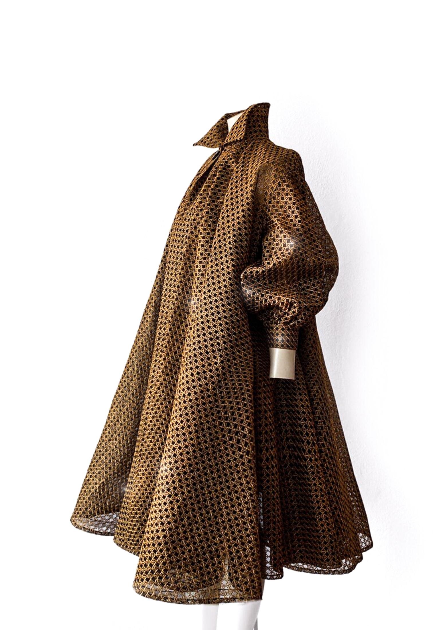 CHRISTIAN DIOR Archival SS 1991 Spectacular Coat Dress Swing Overcoat For Sale 8