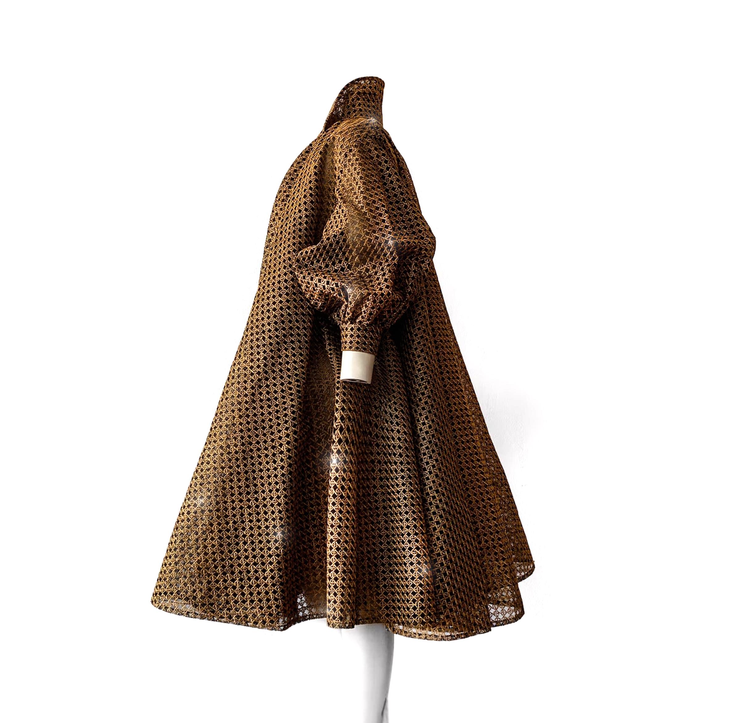 CHRISTIAN DIOR Archival SS 1991 Spectacular Coat Dress Swing Overcoat For Sale 11