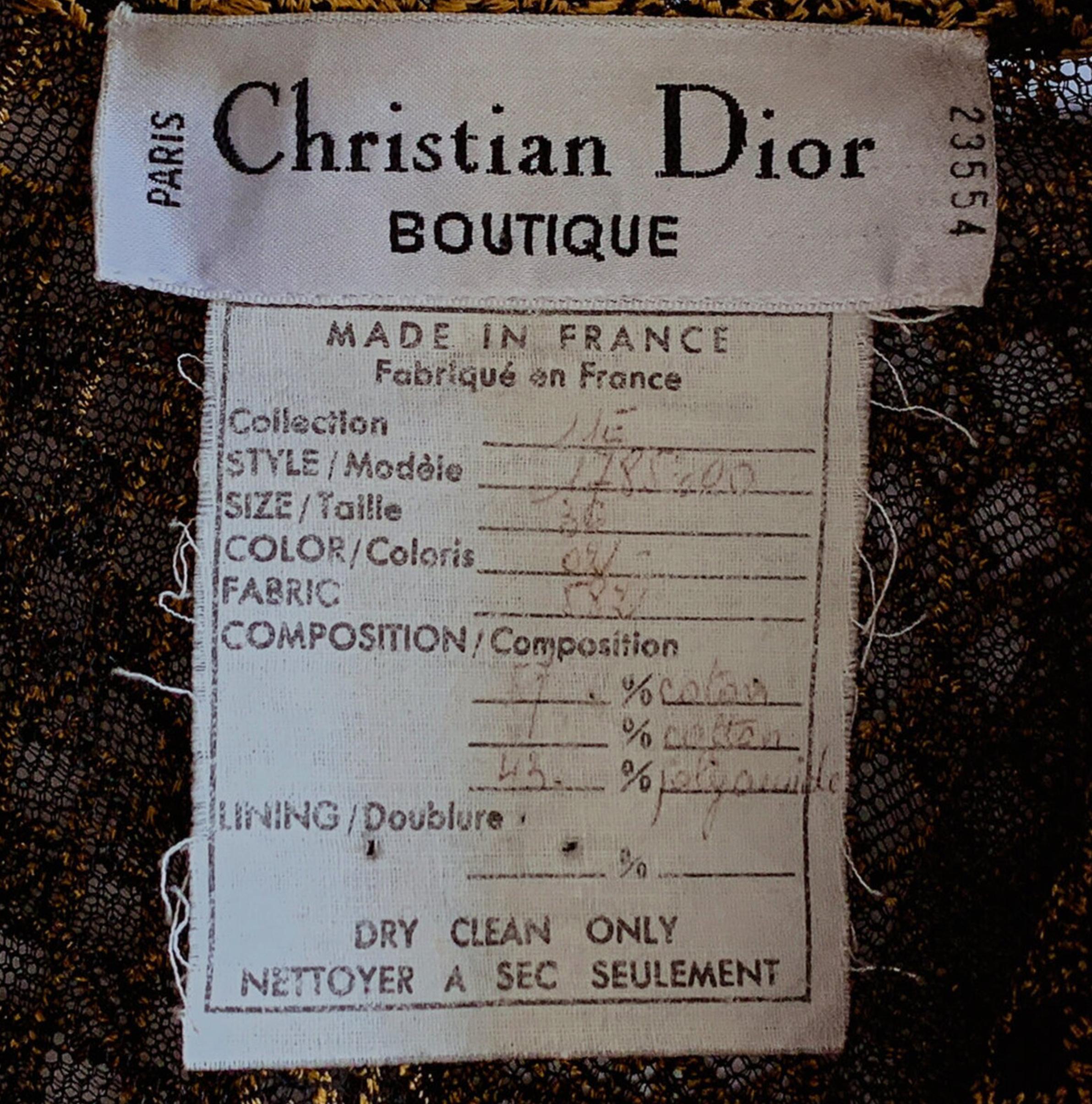 CHRISTIAN DIOR Archival SS 1991 - Spectaculaire robe manteau swing overcoat  en vente 2