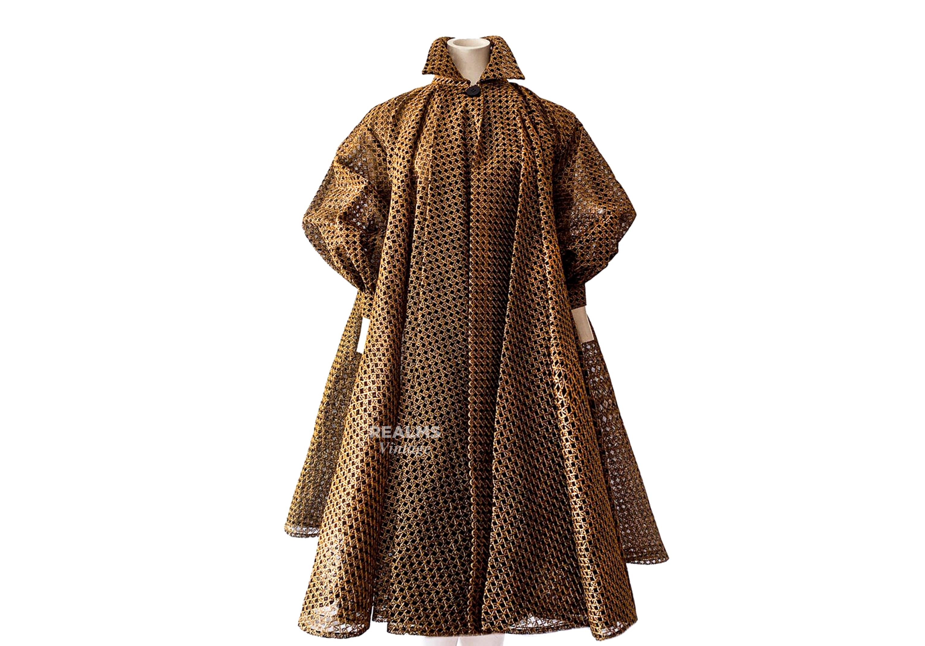 CHRISTIAN DIOR Archival SS 1991 - Spectaculaire robe manteau swing overcoat  en vente 4