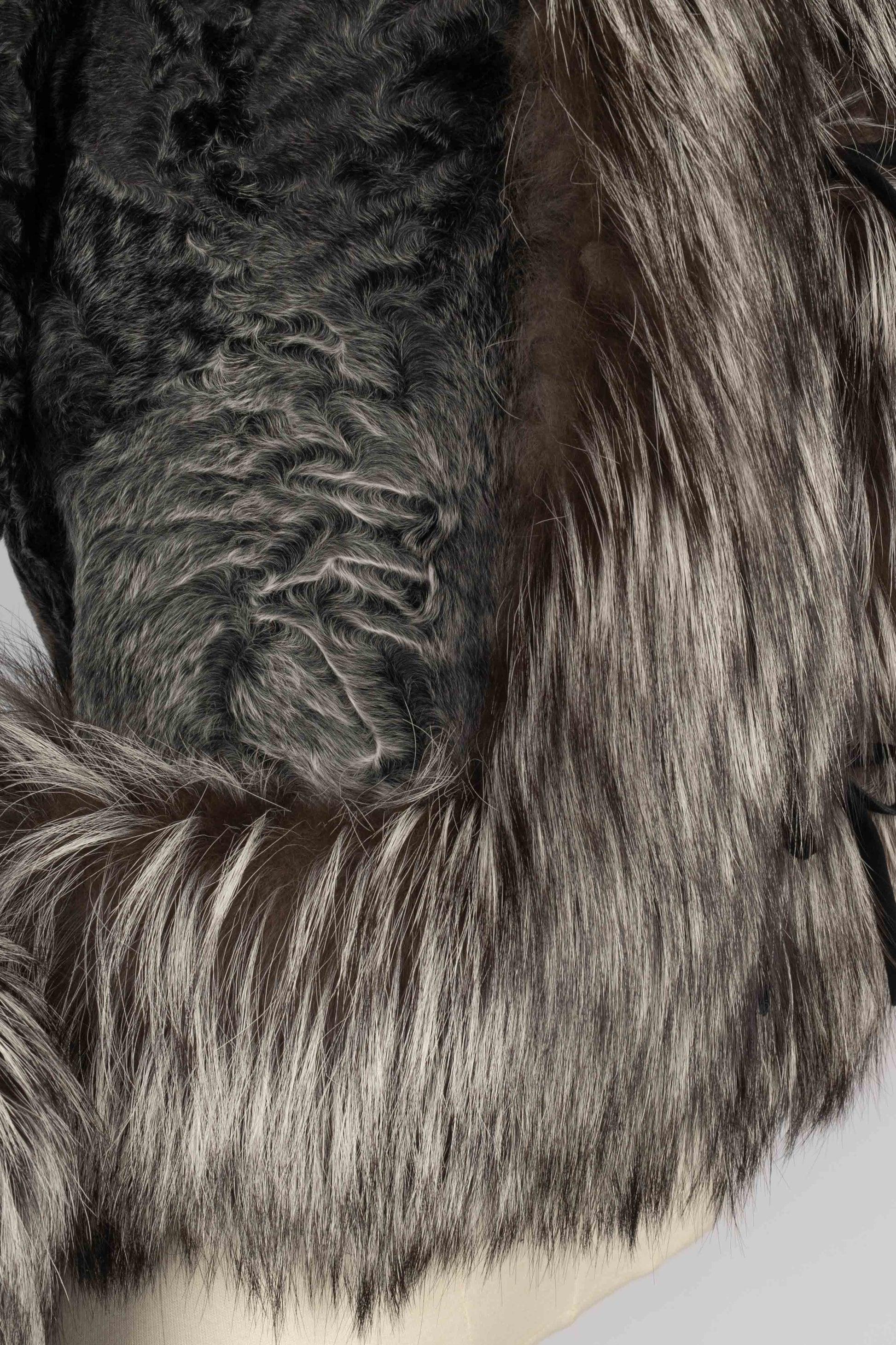Christian Dior Astrakhan Jacket with fox fur, 2008 For Sale 3
