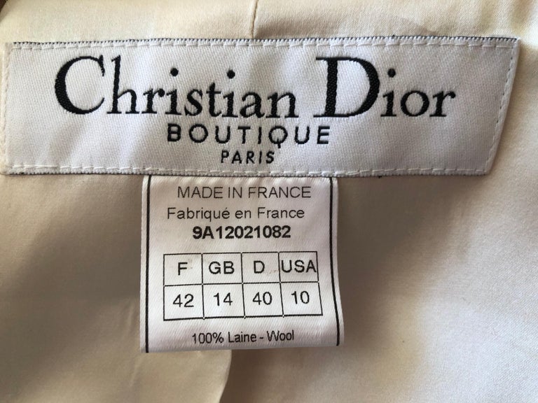 Christian Dior AW '97 by John Galliano Vintage Fox Fur Trim Jacket and ...