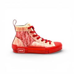 Christian Dior B23 High-Top Oblique Sneakers Bordeaux/Rouge EU 39 US 8.5 - used