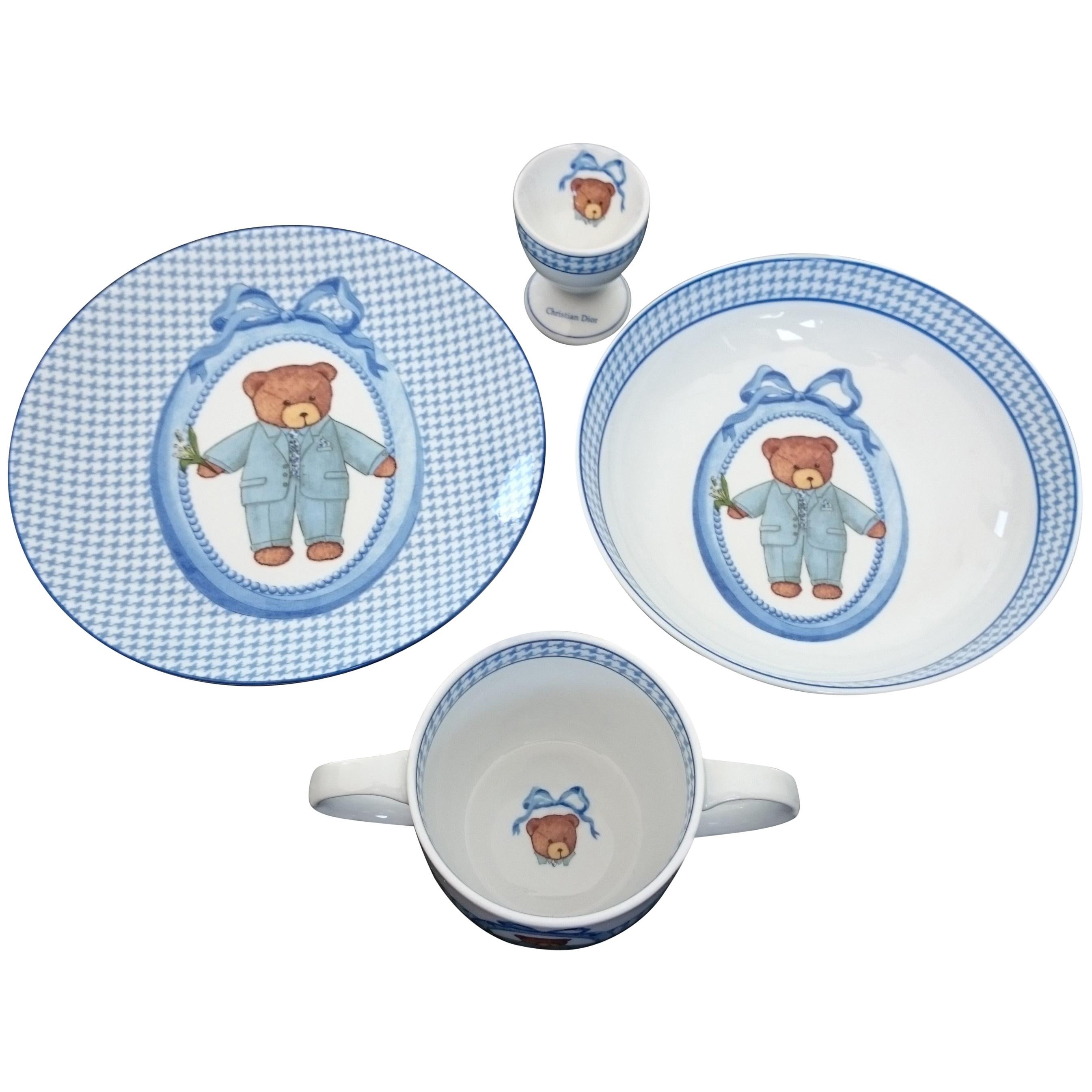 Christian Dior (Baby Dior) „Diory Bear“-Service (4 Teile Set)