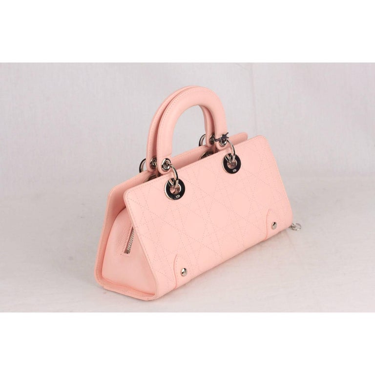 Christian Dior Baby Pink Cannage East West Lady Dior Bag Small For Sale At 1stdibs