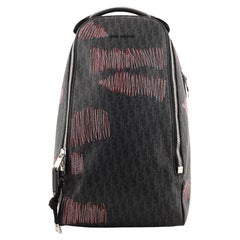 Christian Dior Backpack Stitched Darklight Coated Canvas
