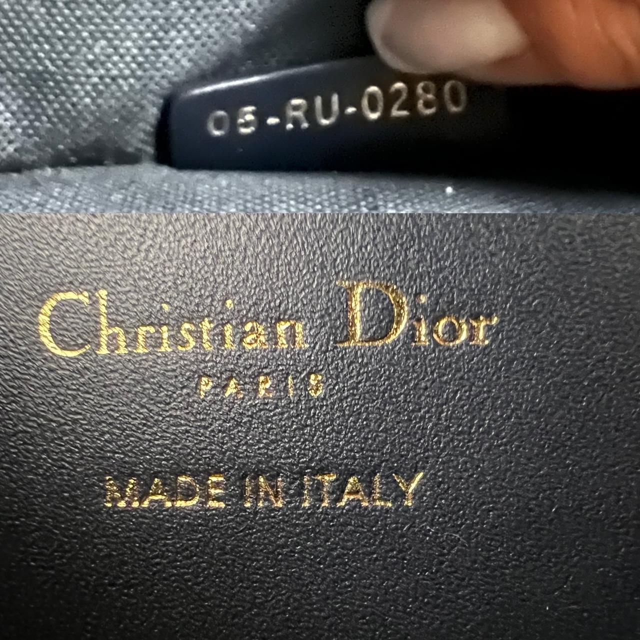 Christian Dior Bag Oblique Jacquard Blue Medium Bobby Flap Crossbody Bag  4