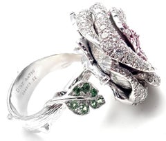 Christian Dior Bagatelle Flower Diamond Pink Sapphire White Gold Ring