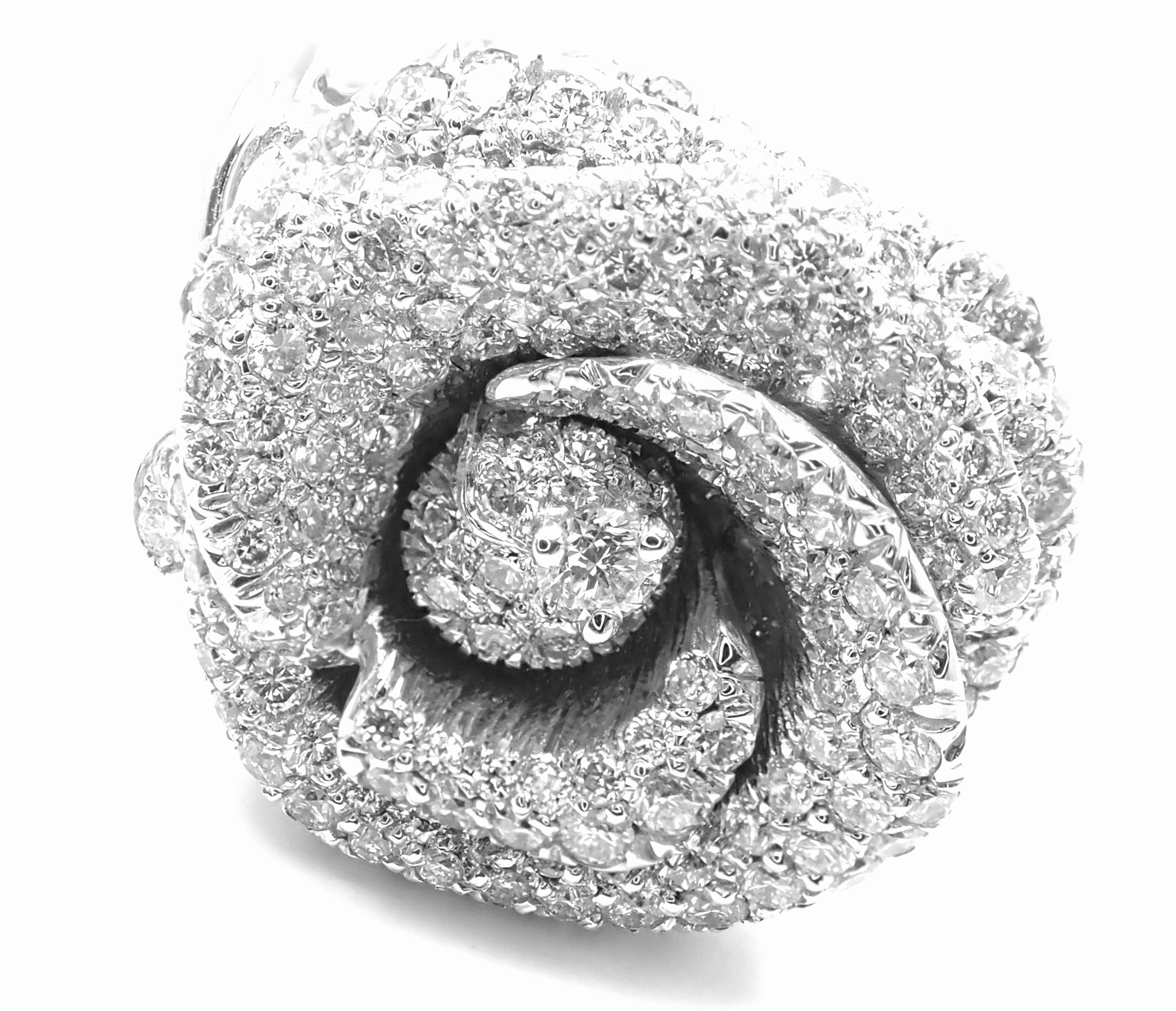 Christian Dior Bagatelle Rose Diamond Medium Model White Gold Ring 3