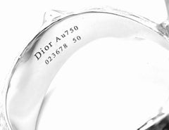 Christian Dior Bagatelle Rose Diamond Medium Model White Gold Ring