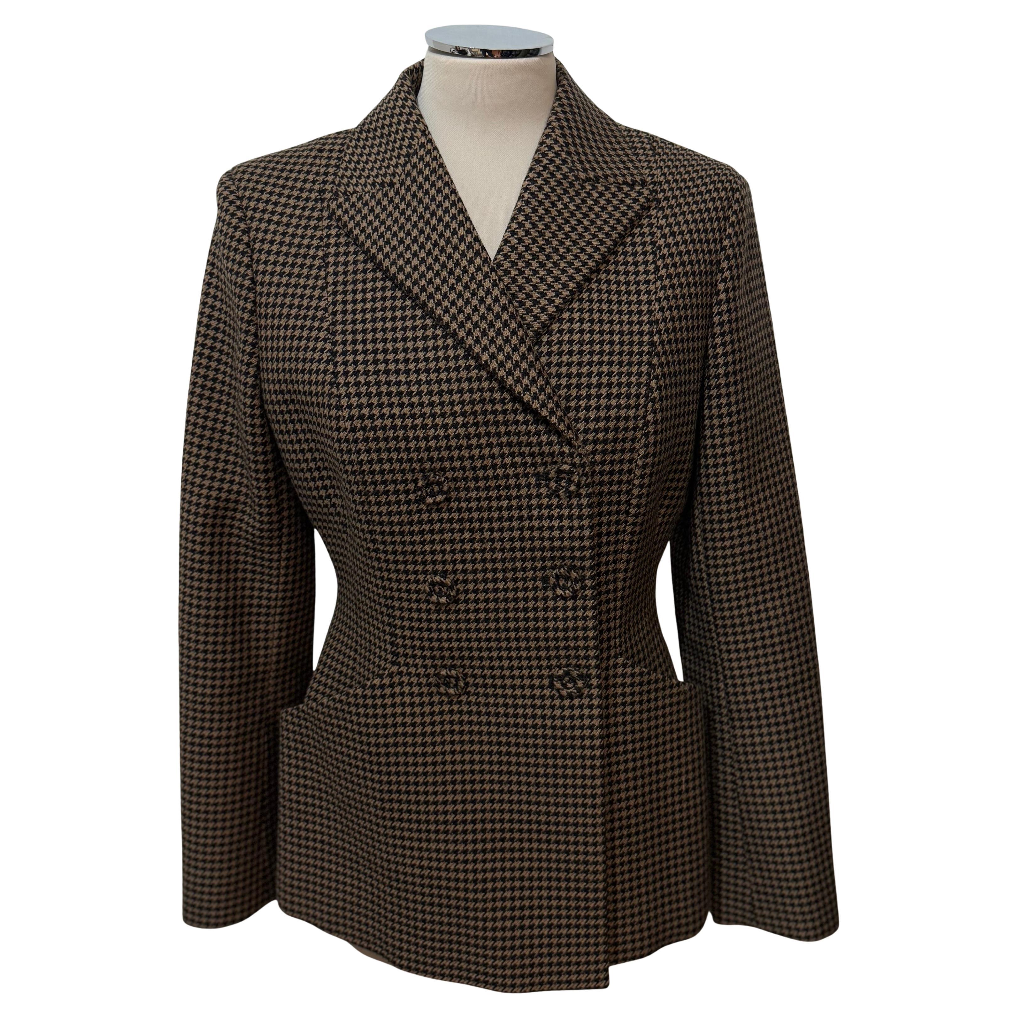 Christian Dior Bar 30 Montaigne Piede de Poule Jacket FR 40